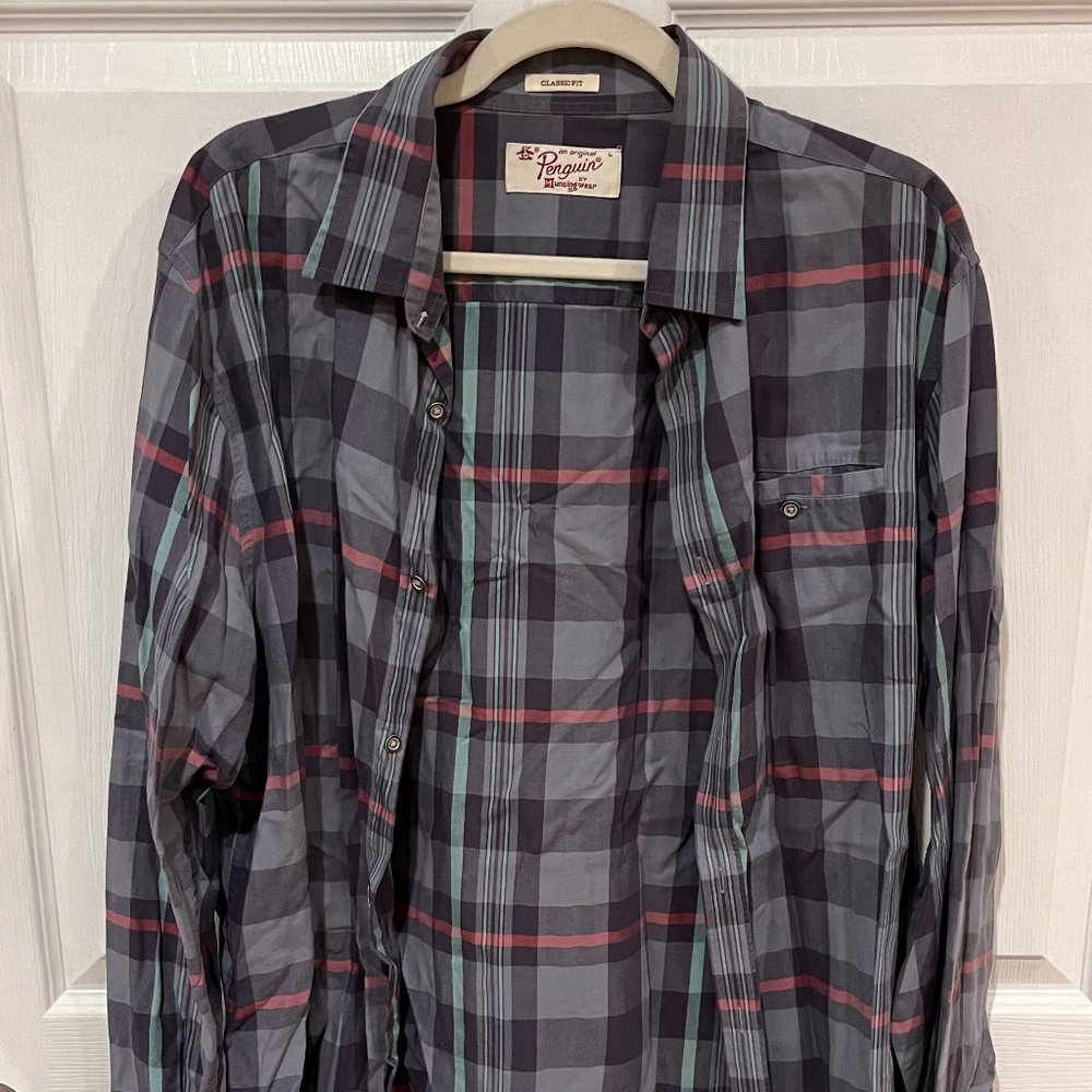Original Penguin Men's Plaid Button Down Shirt